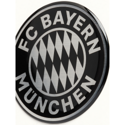 FC Bayern München Autoaufkleber 2er Set - 3D Logo - rot/schwarz Sticker Aufkleber FCB
