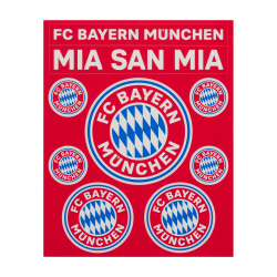 FC Bayern München Aufkleberkarte - Logo - 9er Set Aufkleber Sticker FCB