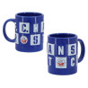 F.C. Hansa Rostock Tasse - Relief - blau Kaffeetasse Prägung Becher Pott FCH