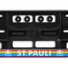 FC St. Pauli Kennzeichenhalter - Regenbogen - 2er Set Nummernschildträger Kennzeichenrahmen FCSP