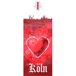 1. FC Köln Flanell Decke - Logo allover geprägt - grau Kuscheldecke Sofadecke