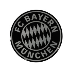 FC Bayern München Autoaufkleber - 3D Logo schwarz-silber - Sticker Aufkleber FCB