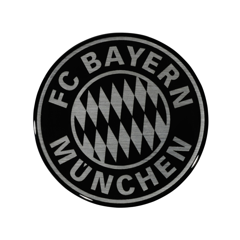 FC Bayern München Autoaufkleber - 3D Logo schwarz-silber - Sticker Aufkleber FCB