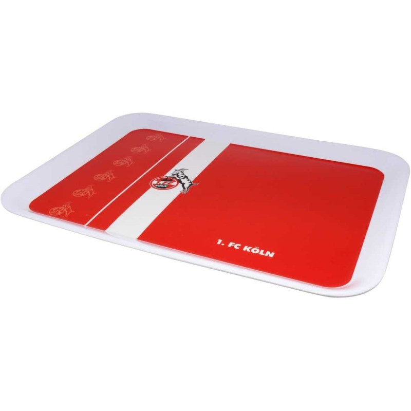 1. FC Köln Serviertablett Logo Tablett eckig rot-weiß