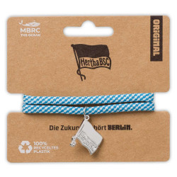 Hertha BSC Berlin Band mit Logo-Charm Kordel blau-weiß Armband HBSC