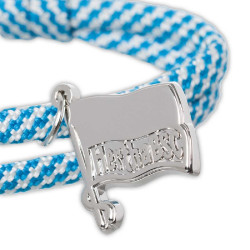 Hertha BSC Berlin Band mit Logo-Charm Kordel blau-weiß Armband HBSC