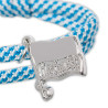 Hertha BSC Berlin Band mit Logo-Charm Kordel blau-weiß Armband HBSC