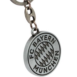 FC Bayern München Schlüsselanhänger - Logo silber - Anhänger FCB