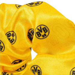 Borussia Dortmund Haargummi 2er Set gelbgold / schwarzgrau Haar Scrunchies Haarband BVB 09