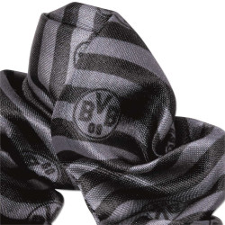 Borussia Dortmund Haargummi 2er Set gelbgold / schwarzgrau Haar Scrunchies Haarband BVB 09
