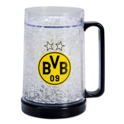 Borussia Dortmund Bierkrug zum Einfrieren 0,45 Liter | Kühl Krug | Seidel BVB 09