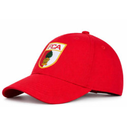 FC Augsburg Cap - Wappen - ROT Kappe | Basecap | Schildmütze | FCA