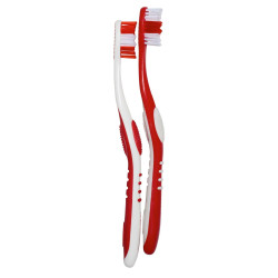 FC Bayern München Zahnbürste 2er Set medium rot-weiß toothbrush FCB