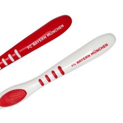 FC Bayern München Zahnbürste 2er Set medium rot-weiß toothbrush FCB