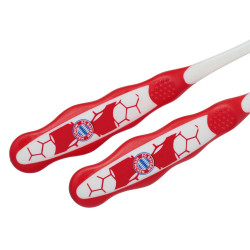 FC Bayern München Kinder Zahnbürste 2er Set soft rot/weiß Kinderzahnbürste FCB