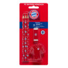 FC Bayern München Bleistifte Set mit 3 Bleistiften, Radiergummi und Triktotspitzer 5-tlg. Schulset FCB