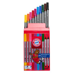 FC Bayern München Doppelfasermaler 10er Set Farbstift zwei Spitzen Stift Filzstift