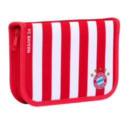 FC Bayern München Federmappe - Streifen - rot-weiß Federtasche Schüleretui gefüllt Etui FCB