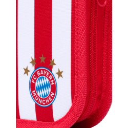 FC Bayern München Federmappe - Streifen - rot-weiß Federtasche Schüleretui gefüllt Etui FCB