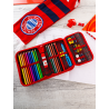FC Bayern München Federmappe - Streifen - rot-weiß Federtasche Schüleretui gefüllt Etui FCB