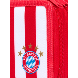 FC Bayern München Doppeletui - Streifen - gefüllt Federmappe rot-weiß FCB