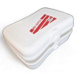 RB Leipzig Brotdose - Stripes - weiß Brotbüchse Lunchbox Brotzeitbox RBL