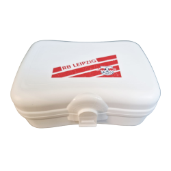 RB Leipzig Brotdose - Stripes - weiß Brotbüchse Lunchbox Brotzeitbox RBL
