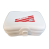 RB Leipzig Brotdose - Stripes - weiß Brotbüchse Lunchbox Brotzeitbox RBL