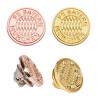 FC Bayern München Logo Pin 2er Set Gold & Rosegold Damen Anstecker Emblem Button FCB