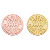 FC Bayern München Logo Pin 2er Set Gold & Rosegold Damen Anstecker Emblem Button FCB