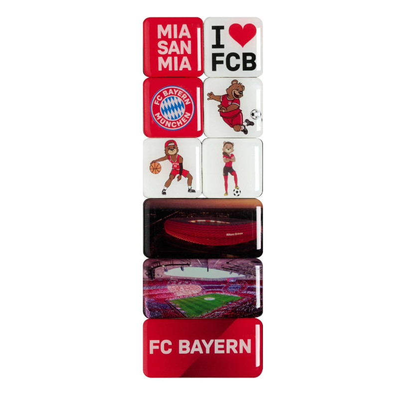 FC Bayern München Magnet-Set 9 teilig Magnet Set Kühlschrankmagnet FCB