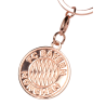 FC Bayern München Schlüsselanhänger- Logo rosegold - Anhänger Emblem FCB