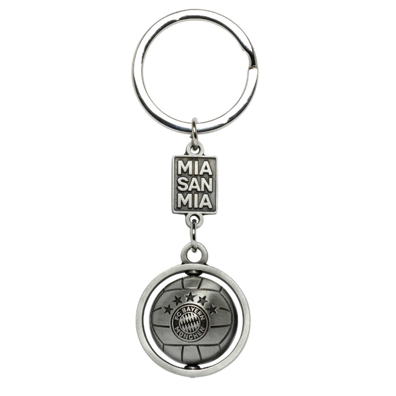 FC Bayern München Schlüsselanhänger - 3D Ball - Anhänger Metall Keychain FCB