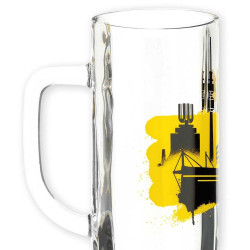 Borussia Dortmund Bierkrug - Skyline - Bierseidel 0.5 l Bierglas Glas BVB 09
