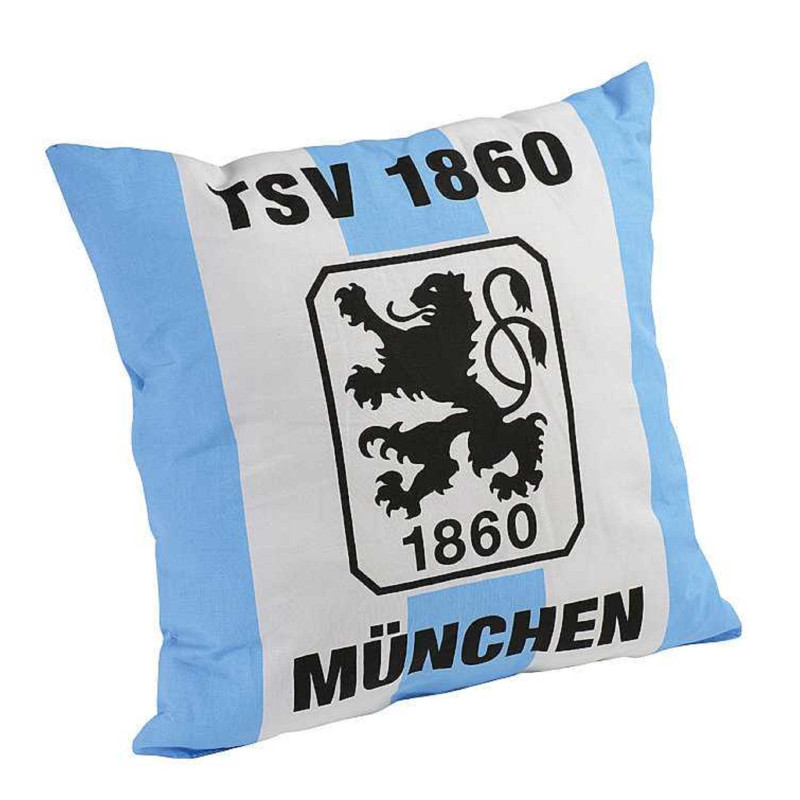 TSV 1860 München Kissen - Blockstreifen - Fankissen blau-weiß Sofakissen