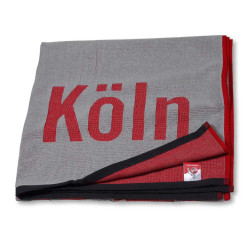 1. FC Köln Strandtuch - Logo - grau-rot Badetuch 90 x 180 cm