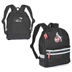1. FC Köln Kinderrucksack - All Black - Rucksack für Kinder schwarz Kindergartenrucksack