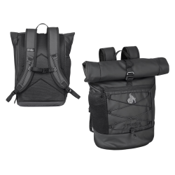 1. FC Köln Rolltop Rucksack - All Black - Sportrucksack | Schulrucksack | Backpack