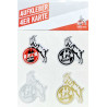 1. FC Köln 3D Aufkleber- Logo - 4er-Set Sticker Aufkleberkarte