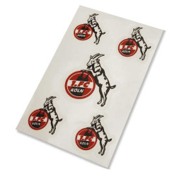 1. FC Köln Leuchtsticker-Set - Logo - 5tlg Aufkleberkarte nachtleuchtend Aufkleber Sticker