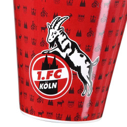 1. FC Köln Tasse - Allover - rot Kaffeebecher Kaffeetasse