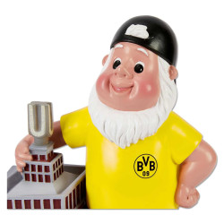 Borussia Dortmund Gartenzwerg - U-Turm - mit LED Zwerg Wahrzeichen BVB 09