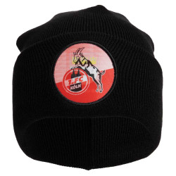 1. FC Köln Beanie - Lentikular - schwarz Logo Mütze mit Wechselbild