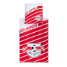 RB Leipzig Bettwäsche - Stripe - rot-weiß gestreift 2-teilig (Kissen / Bezug) 135 x 200 cm RBL