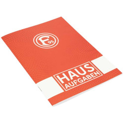 Fortuna Düsseldorf Hausaufgabenheft - Logo - Schulheft A5 rot Heft Aufgabenheft F95