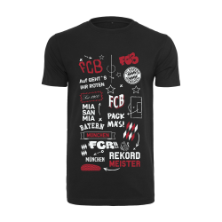 FC Bayern T-Shirt - Graphic - schwarz Shirt FCB | Gr. XS bis 3XL