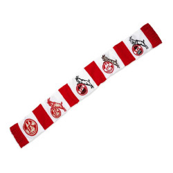1. FC Köln Premiumschal - Logo-Historie - rot/weiß Schal Fanschal