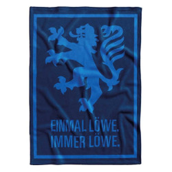 Eintracht Braunschweig Kuscheldeckel - Einmal Löwe - blau Fleecedecke  150 x 200 cm Decke BTSV