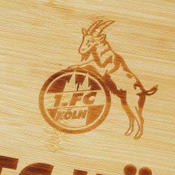 1. FC Köln Holzbrettchen - Logo - Bambus Schneidebrett Frühstücksbrettchen