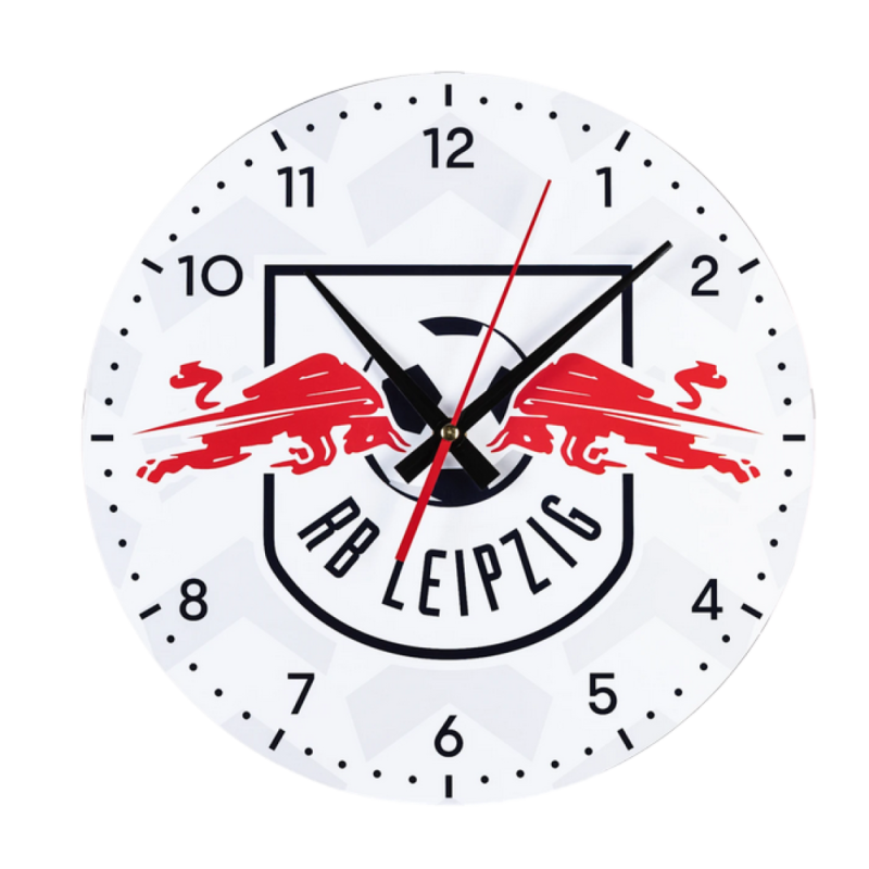 RB Leipzig Wanduhr - Logo -  Uhr weiß Wall Clock RBL